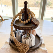 Load image into Gallery viewer, Rustic Tiered Tray with Beaded Edge