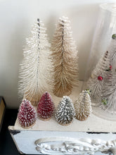 Load image into Gallery viewer, Flocked Bottle Brush Tree Set