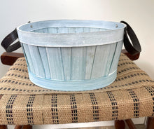 Load image into Gallery viewer, Blue Vintage Wicker Basket-Small