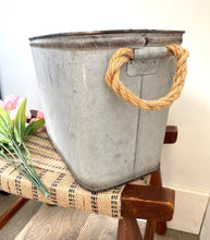 Load image into Gallery viewer, Metal Storage Bin with Rope Handles