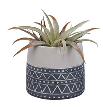 Load image into Gallery viewer, Blue Boho Patterned Planter