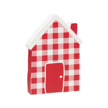 Load image into Gallery viewer, Red White Check Christmas House