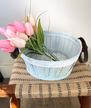 Load image into Gallery viewer, Blue Vintage Wicker Basket-Small