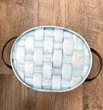 Load image into Gallery viewer, Blue Vintage Wicker Basket-Small