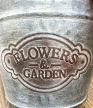 Load image into Gallery viewer, Flower and Garden Tin Bucket-Small