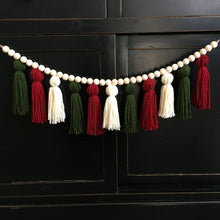 Load image into Gallery viewer, Christmas Colors Yarn Tassel Garland