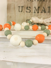 Load image into Gallery viewer, Fall Farmhouse Wood Bead Garland