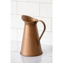 Load image into Gallery viewer, Weathered Copper Pitcher