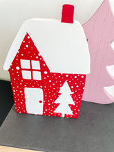 Load image into Gallery viewer, Red White Dot Christmas House