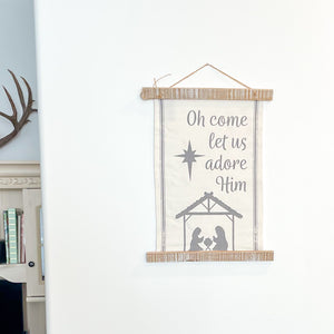 Adore Him Canvas Wall Hanging