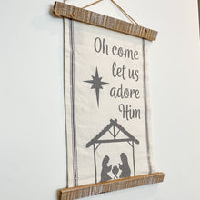 Load image into Gallery viewer, Adore Him Canvas Wall Hanging