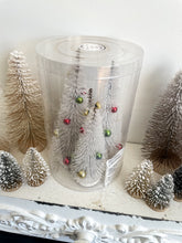 Load image into Gallery viewer, White Bottle Brush Trees with Ornaments Set