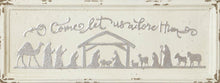 Load image into Gallery viewer, Glitter Nativity Embossed Metal Sign