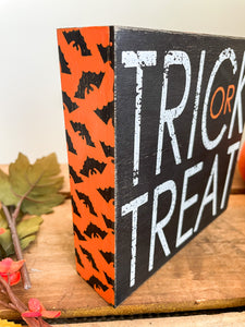 Trick or Treat Wood sign