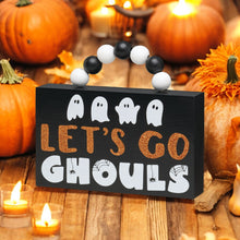 Load image into Gallery viewer, Go Ghouls Box Sign with Beads