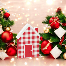 Load image into Gallery viewer, Red White Check Christmas House