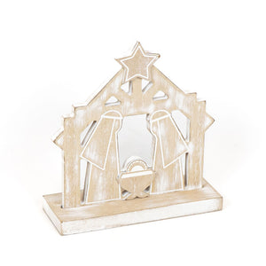 Wooden Nativity Table Accent