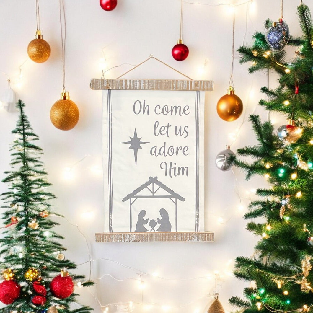 Adore Him Canvas Wall Hanging