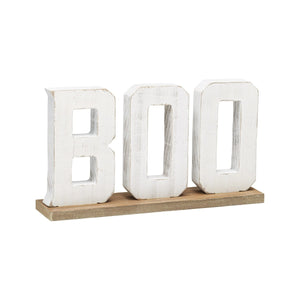 Boo Tabletop Sign Wood
