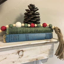 Load image into Gallery viewer, Christmas Farmhouse Wood Bead Garland