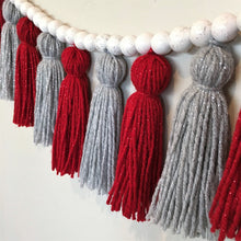 Load image into Gallery viewer, Christmas Sparkle Yarn Tassel Garland
