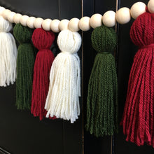 Load image into Gallery viewer, Christmas Colors Yarn Tassel Garland