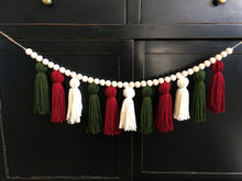 Load image into Gallery viewer, Christmas Colors Yarn Tassel Garland