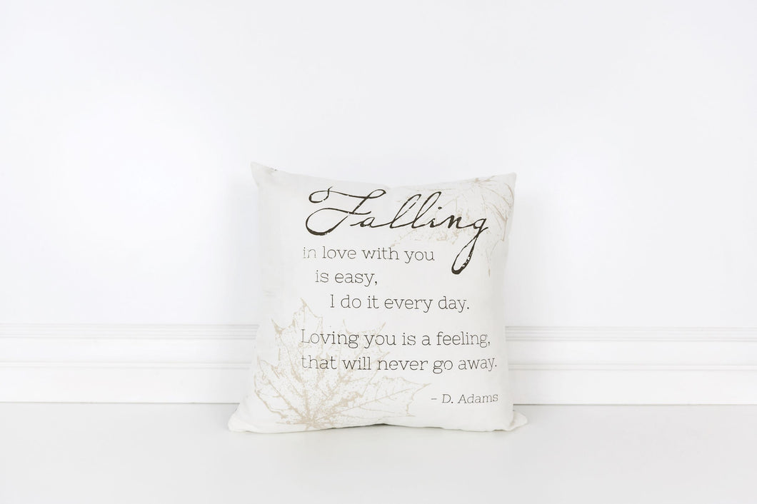 Canvas pillow-Falling in love with you is easy