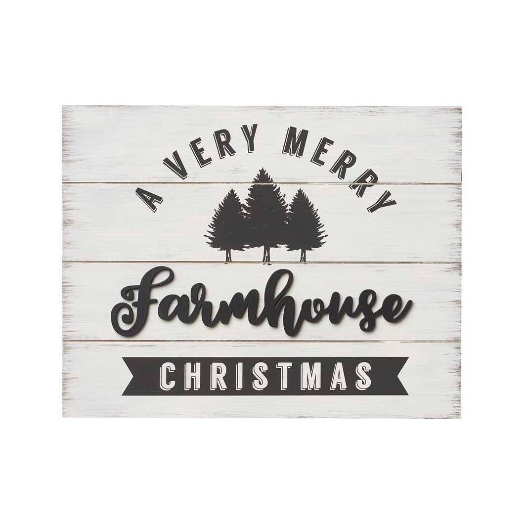 Farmhouse Christmas 3D pallet sign