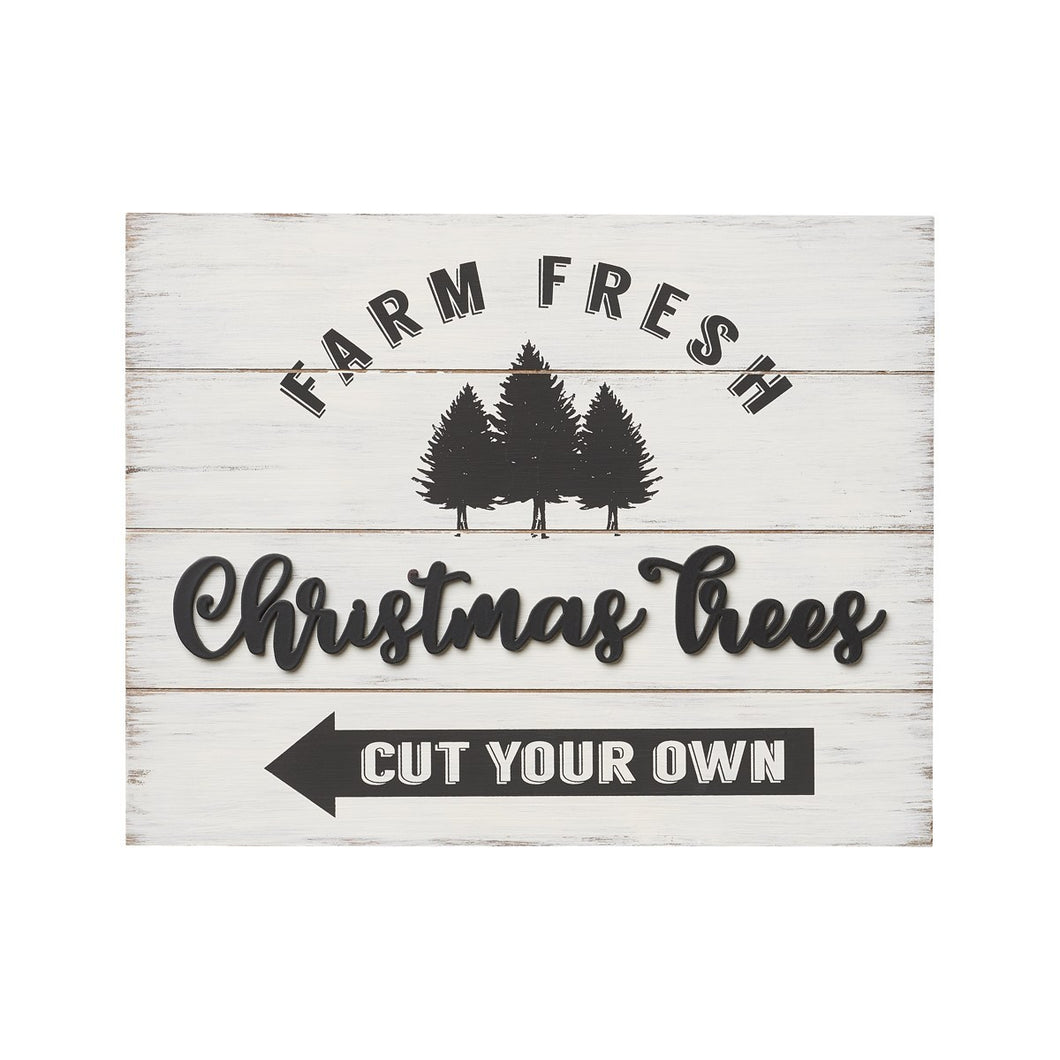 Farm Fresh Christmas Trees 3D Pallet Sign