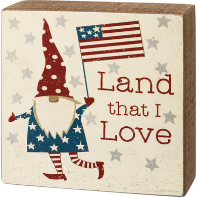 Gnome Land Love Box Sign