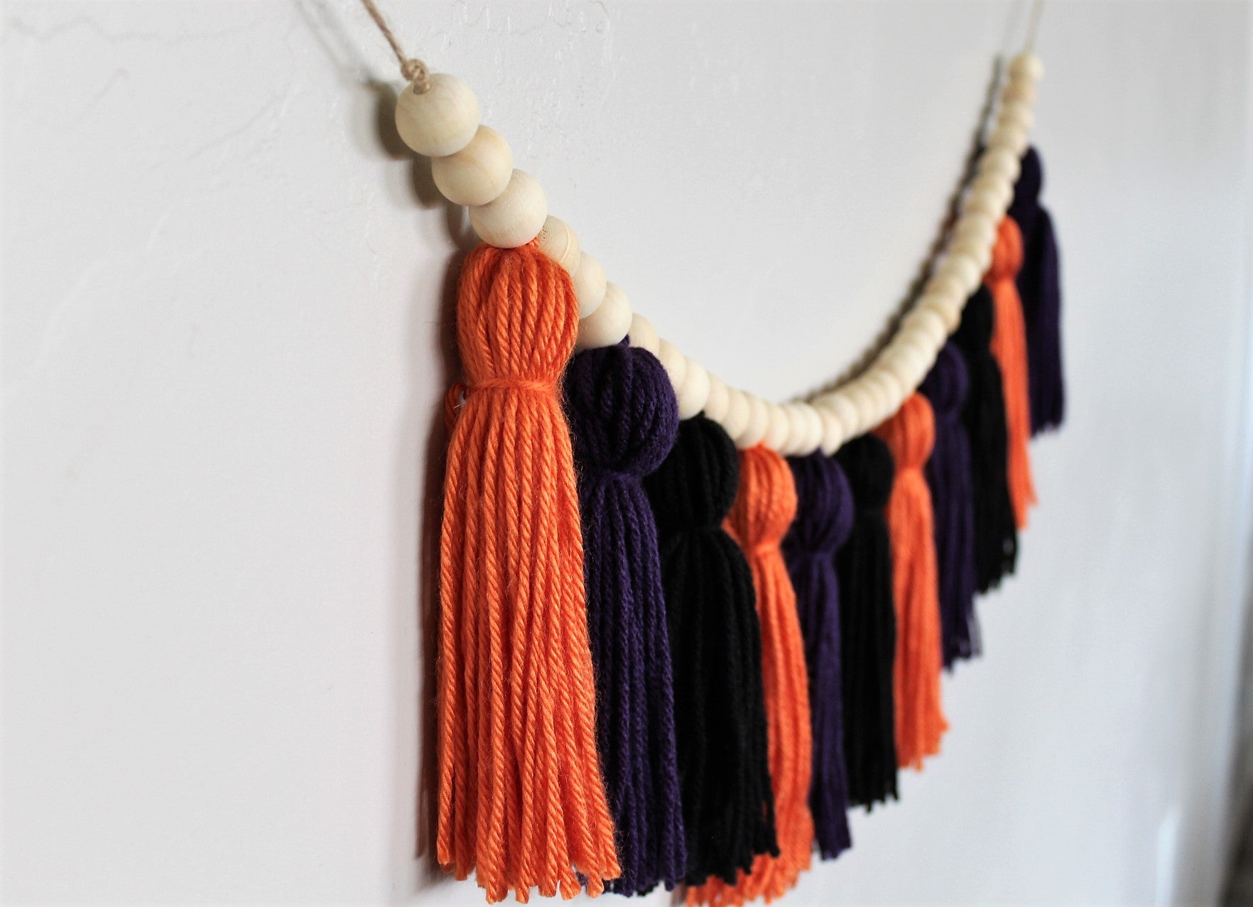 tassel garland Halloween♡ Halloween Spooky Tassel Garland Embroidered Black Cat Mummy