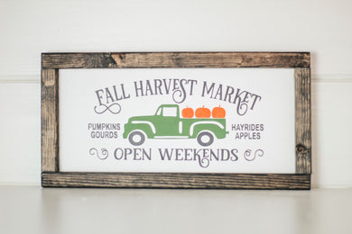 Harvest Market Wood Sign