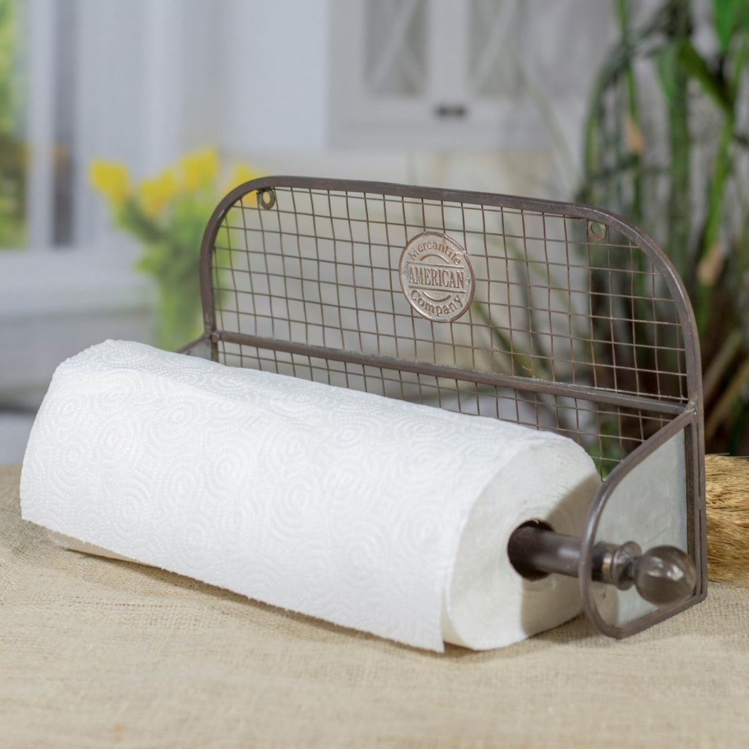 Industrial-inspired Metal Paper Towel Holder