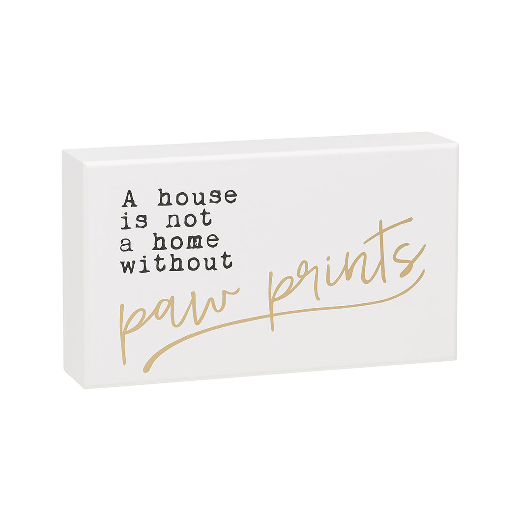 paw prints box sign
