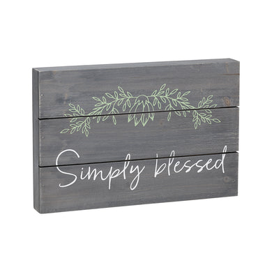 simply blessed pallet box sign