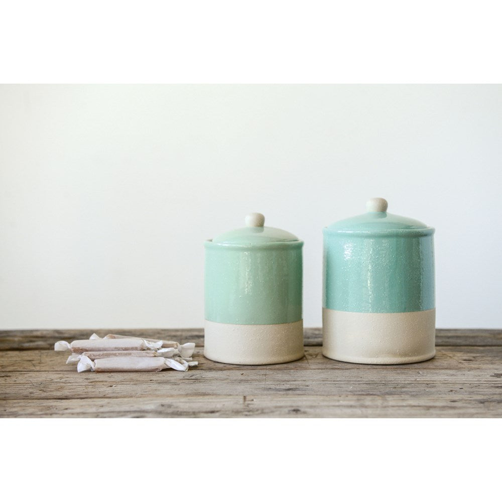 Stoneware Canister - Mint