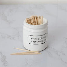 Load image into Gallery viewer, White Cottage Stoneware Jar-Mini