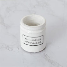 Load image into Gallery viewer, White Cottage Stoneware Jar-Mini