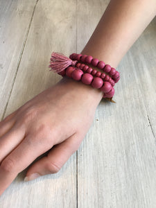 Wood Stretch Bracelet Set