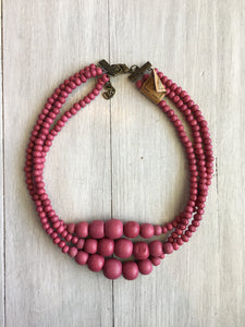 Necklace 16” Wood Beads