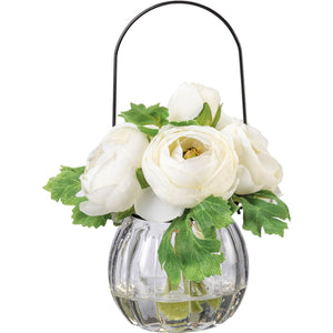 Abbi's Vase of White Ranunculus
