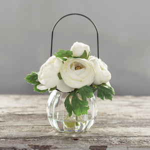 Abbi's Vase of White Ranunculus